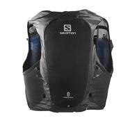 Salomon Adv Hydra Vest 8 Chaleco de Hidratación Trail Running Senderismo Trail Running Senderismo MTB Unisexo, Comodidad y estabilidad, Rápido acceso a la hidratación, Simplicidad, Negro, L