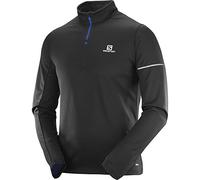 SALOMON Agile Camiseta de Manga Larga, Hombre, Negro (Negro/Surf The Web), 2XL