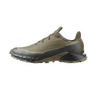 Salomon Alphacross 5 Gore-Tex Zapatillas Impermeables de Trail Running para Hombre, Agarre potente, Protección frente al agua y el clima, Comodidad duradera, Olive Night, 41 1/3
