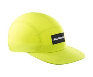 Salomon Bonatti Waterproof Five Panel Gorra Trail Running Senderismo Trail Running Senderismo MTB Unisexo, Protección impermeable, Ligereza y comodidad, Estilo fresco, Amarillo, Talla única