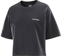 Salomon - Camisetas mujer - Salomon Logo Short Tee W Deep Black para Mujer - Talla XS - Negro Negro XS