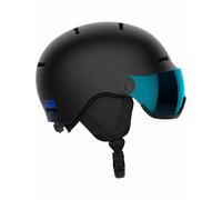 Salomon - Cascos esquís niños - Orka Visor Black/Flash Blue - Talla Infantil 56-59 cm - Negro Negro 56-59 cm