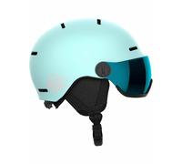 Salomon - Cascos esquís niños - Orka Visor Bleach Aqua/Flash Blue - Talla Infantil 53-56 cm - Azul Azul 53-56 cm