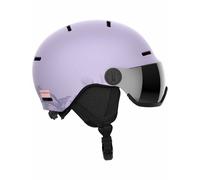 Salomon - Cascos esquís niños - Orka Visor Evening Haze/Flash Silver - Talla Infantil 53-56 cm - Púrpura Púrpura 53-56 cm