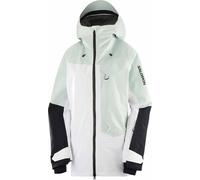 Salomon - Chaquetas de esquí mujer - Moon Patrol Goretex Jkt W Misty Blue/White/Deep Black para Mujer - Talla L - Azul Azul L