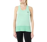 SALOMON Cross Run Tank W Camiseta de Tirantes, Girls, Beach Glass,Pool Blue,Heather, S