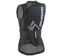 Salomon Flexcell Pro Vest Chaleco Protector Espalda para Esquí de Mujer, Protección Dorsal Snowboard, Adaptable, Transpirable, Fácil de ajustar, Negro, Medium