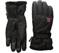 SALOMON Force GTX Guantes, Negro/Negro/Rosa Violeta, XS Mujeres