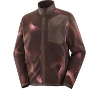 Salomon - Forros polares - Chroma Fleece FZ M Coffee Bean Dusky Orchid Iron - Talla M - Marrón Marrón M
