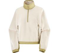 Salomon - Forros polares mujer - Chroma Fleece Crop HZ W Whisper White/Gray Green - Talla M - Beige Beige M