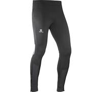 Salomon Hombre Mallas largas para running Agile, Mezcla de sintéticos, Negro, S
