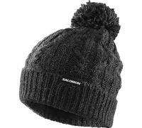 Salomon Ivy Beanie Gorro Esqui Senderismo Snowboard Correr de Mujer, Fibras Trenzadas y Suaves, Cómodo, Protege del Frío, Ideal para Actividades de Invierno y al Aire Libre, Negro, Talla Unica