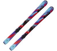 Salomon L QST Jr S + C5 GW 120cm Pastel Neon Blue 3/Poppy Red/Black