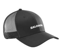 SALOMON Logo Trucker Cap para Hombre, Gorra Transpirable Tipo Trucker para Trail Running, Senderismo, Deportes Outdoor, Estilo clásico, Deep Black, L/XL