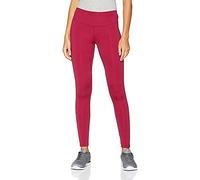 Salomon Mallas para running, agile long tight, tejido de punto, granate (Beet Red), mujer, talla: M