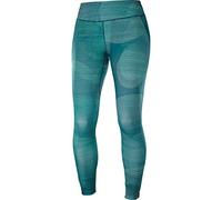 Salomon Mallas para running, agile long tight, tejido de punto, turquesa (Waterfall y Reflecting Pond), mujer, talla: XL