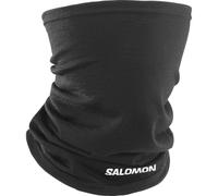 SALOMON Merino Neck Gaiter, Braga de Cuello cálida de Lana Merina para Running, Trail Running, Senderismo y Deportes Outdoor, Hombre y Mujer, Deep Black-White
