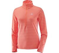Salomon Mujer Camiseta deportiva de manga larga Lightning HZ, Mezcla de sintéticos, Coral, L