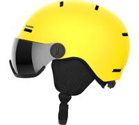Salomon Orka Visor, casco de esquí con visera, junior, amarillo 53-56cm Vibrant Yellow
