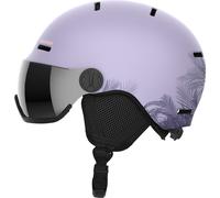 Salomon Orka Visor, casco de esquí con visera, junior, morado 53-56cm Evening Haze