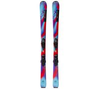Salomon L QST Jr M + C5 GW 140cm Pastel Neon Blue 3/Poppy Red/Black