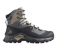 Salomon Quest Element Gore-Tex Botas de Senderismo de Piel para Mujer, Impermeable, Agarre Máximo, Zapatos Trekking, Ebony 38 2/3