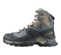 Salomon Quest Element Gore-Tex Botas de Senderismo de Piel para Mujer, Impermeable, Agarre Máximo, Zapatos Trekking, Ebony, 41 1/3