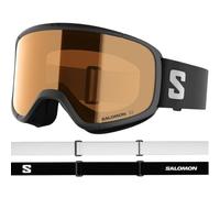 SALOMON RIO Gafas de Esquí, Se Ajusta a Niños de 3-6 Años, Lente Flash Mirror, Montura Flexible, Negro, Talla Única