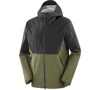 Salomon - Ropa de senderismo - Outerpath 2.5L Jacket M Deep Black/Grape Leaf - Talla S - Verde Verde S