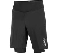 Salomon - Ropa para trail running - S/Lab Ultra 2In1 Shorts M Deep Black de Lana - Talla L - Negro Negro L