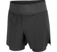Salomon - Ropa para trail running - Sense Aero 2In1 Shorts 5" M Deep Black de Lana - Talla S - Negro Negro S