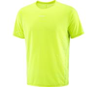 Salomon - Ropa para trail running - Sense Aero SS Tee GFX M Acid Lime Butterfly - Talla S - Amarillo Amarillo S