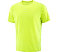 Salomon - Ropa para trail running - Sense Aero SS Tee GFX M Acid Lime Butterfly - Talla XL - Amarillo Amarillo XL