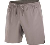 Salomon - Ropa para trail running - Shakeout C 7'' Shorts No L M Iron - Talla XL - Beige Beige XL
