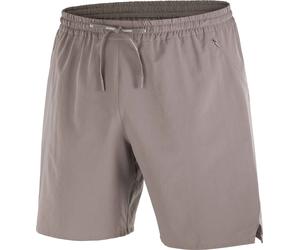 Salomon - Ropa para trail running - Shakeout C 7'' Shorts No L M Iron - Talla XL - Beige Beige XL