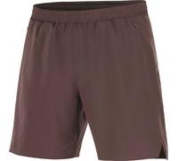 Salomon - Ropa para trail running - Shakeout Core 2In1 Shorts 7'' M Coffee Bean - Talla M - Marrón Marrón M