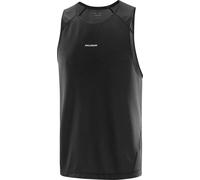 Salomon - Ropa para trail running - Shakeout Core Tank M Deep Black de Lana - Talla XL - Negro Negro XL