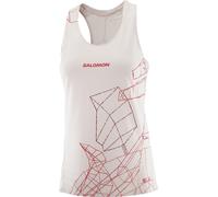 Salomon - Ropa trail running mujer - S/Lab Speed Singlet W Lilac Ash Fiery Red para Mujer - Talla M - Beige Beige M