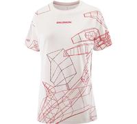 Salomon - Ropa trail running mujer - S/Lab Speed Tee W Lilac Ash Fiery Red para Mujer - Talla XS - Beige Beige XS