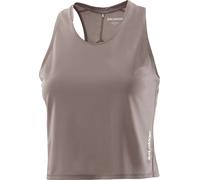 Salomon - Ropa trail running mujer - Sense Aero Short Tank W Iron para Mujer - Talla L - Beige Beige L