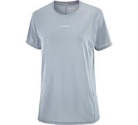 Salomon - Ropa trail running mujer - Sense Aero SS Tee GFX W Trade Winds Pearl Blue para Mujer - Talla L - Gris Gris L