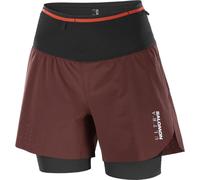 Salomon pantalón corto S-Lab Ultra 2 en 1 vêtement running femme S Framboise