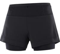 Salomon - Ropa trail running mujer - Sense Aero 2In1 Short W Deep Black para Mujer de Lana - Talla XS - Negro Negro XS