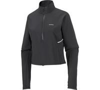 Salomon - Ropa trail running mujer - Sense Aero Hybrid Crop Pullover W Deep Black para Mujer - Talla L - Negro Negro L