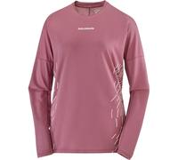 Salomon - Sense Aero LS Tee GFX W Nocturne/Whisper White para Mujer - Talla L - Burdeos Burdeos L