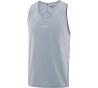 Salomon - Ropa para trail running - Sense Aero Singlet GFX M Trade Winds Pearl Blue - Talla L - Gris Gris L