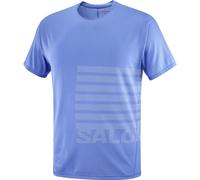 SALOMON Sense Aero Ss Tee Gfx - Hombre - Azul / Blanco - talla XL- modelo 2025