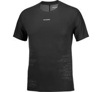 Salomon - Ropa para trail running - Sense Aero SS Tee GFX M Deep Black Black Beauty - Talla S - Negro Negro S