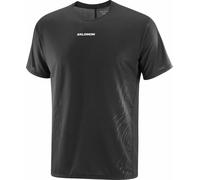 Salomon - Sense Aero SS Tee GFX M Deep Black/Black Beauty - Talla M - Negro Negro M