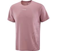 Salomon - Ropa para trail running - Sense Aero SS Tee GFX M Dusky Orchid Huckle Berry - Talla S - Burdeos Burdeos S